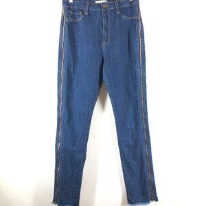 Aphrodite Raw Hem Straight Jeans With Zippered Legs Size 9(29)